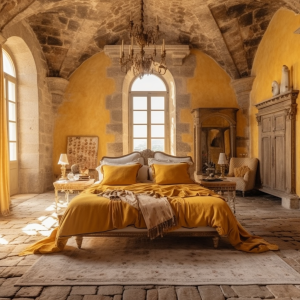 Une chambre de chateau en Dordogne
