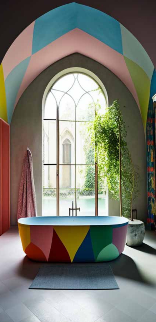 Une salle de bain design créé par un architecte intérieur de Dordogne