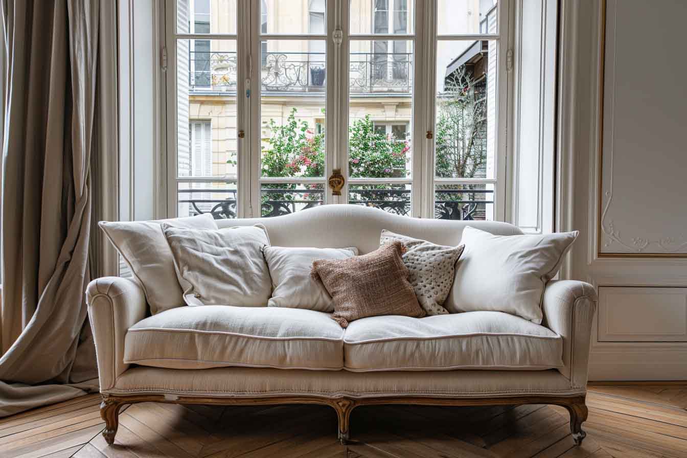 Un canape pour un appartement haussmanien a Bordeaux